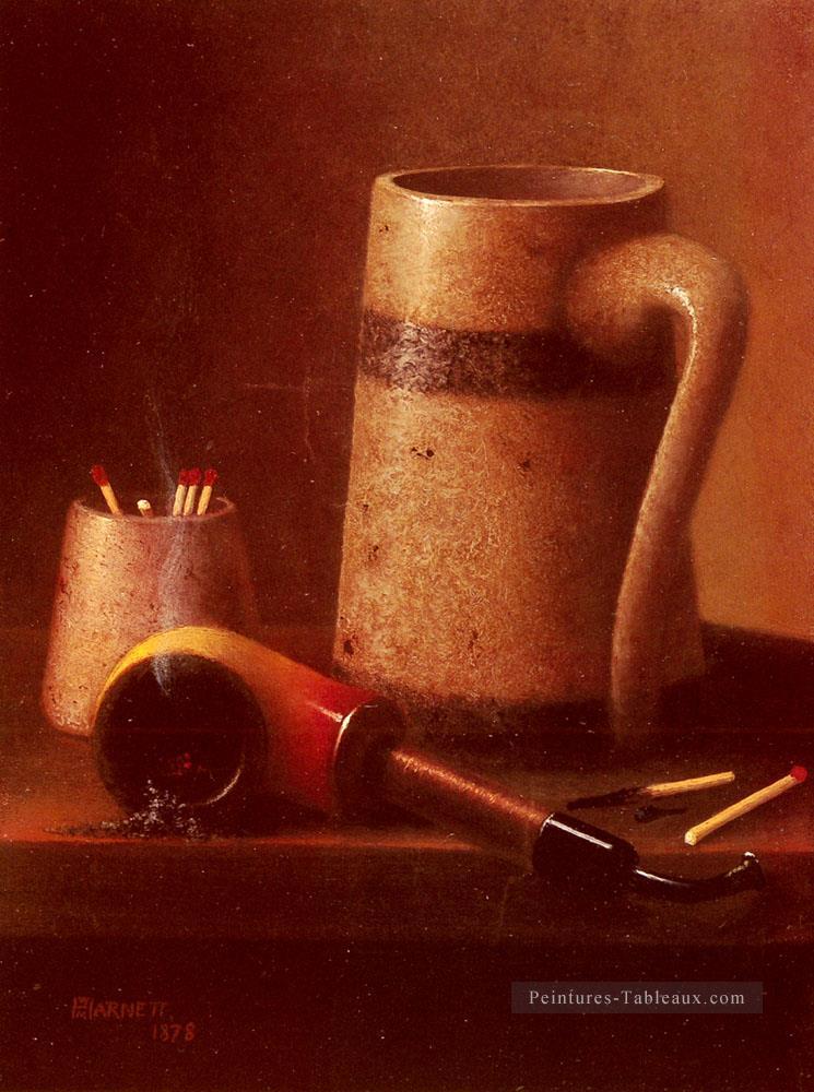 Tasse et tasse Nature morte William Harnett Peintures à l'huile
